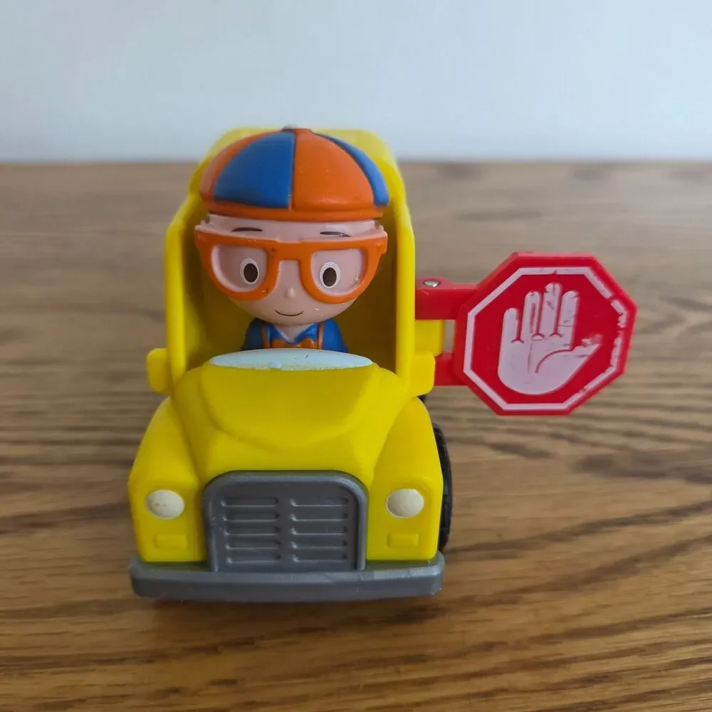 Blippi Mini Vehicles Toy Lot - Orange Front Loader & Yellow Blippi Mobile Toys